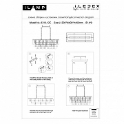 Люстра iLamp Manhattan P6315-1200 BR цвет плафона/подвески Прозрачный, цвет арматуры Латунь-4