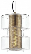 Подвесной светильник iLamp Brick P7555-1 GD цвет плафона/подвески Прозрачный, цвет арматуры Золото