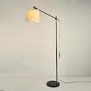 Торшер Imperiumloft PIPE PIPE01 цвет плафона/подвески Бежевый, цвет арматуры Черный-9