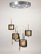 Люстра Manne Paula PL.5301-(8+4)+5CHshade цвет плафона/подвески Черный, цвет арматуры Хром-2