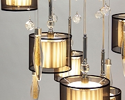 Люстра Manne Paula PL.5301-(8+4)+5CHshade цвет плафона/подвески Черный, цвет арматуры Хром-4