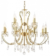 Люстра Arti Lampadari Romano Romano E 1.1.12.600 G цвет плафона/подвески Прозрачный, цвет арматуры Золото