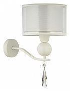 Бра Arti Lampadari Rufina Rufina E 2.1.1.600 W цвет плафона/подвески Белый, Прозрачный, цвет арматуры Белый
