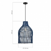 Подвесной светильник ST-Luce Cesta SL1513.403.01 цвет плафона/подвески Синий, цвет арматуры Черный-4