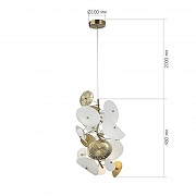 Люстра ST-Luce Dahl1a SL1518.303.05 цвет плафона/подвески Белый, Латунь, цвет арматуры Латунь-4