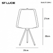 Настольная лампа ST-Luce Pandora SL6127.304.01 цвет плафона/подвески Белый, Прозрачный, цвет арматуры Латунь-6