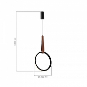 Подвесной светильник ST-Luce Shape SL6131.403.12 цвет плафона/подвески Черный, цвет арматуры Терракот, Черный-4