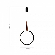 Подвесной светильник ST-Luce Shape SL6131.403.20 цвет плафона/подвески Черный, цвет арматуры Терракот, Черный-4