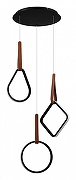 Подвесной светильник ST-Luce Shape SL6131.403.36 цвет плафона/подвески Черный, цвет арматуры Терракот, Черный