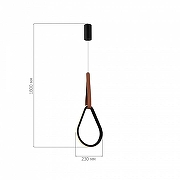 Подвесной светильник ST-Luce Shape SL6131.413.12 цвет плафона/подвески Черный, цвет арматуры Терракот, Черный-4