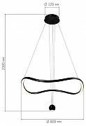 Подвесной светильник ST-Luce Or1one SL6209.403.40 цвет плафона/подвески Белый, Черный, цвет арматуры Черный-2