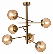 Люстра на штанге EVOLUCE Velio SLE1099-312-06 цвет латунь-1