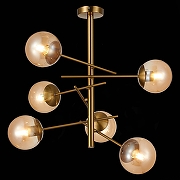 Люстра на штанге EVOLUCE Velio SLE1099-312-06 цвет латунь-2