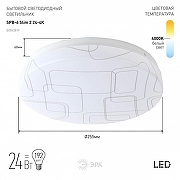 Накладной светильник Эра Slim SPB-6 Slim 2 24-4K цвет плафона/подвески Белый, цвет арматуры Белый-1