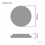 Накладной светильник Эра Slim SPB-6 Slim 7 18-6K цвет плафона/подвески Белый, цвет арматуры Белый-2