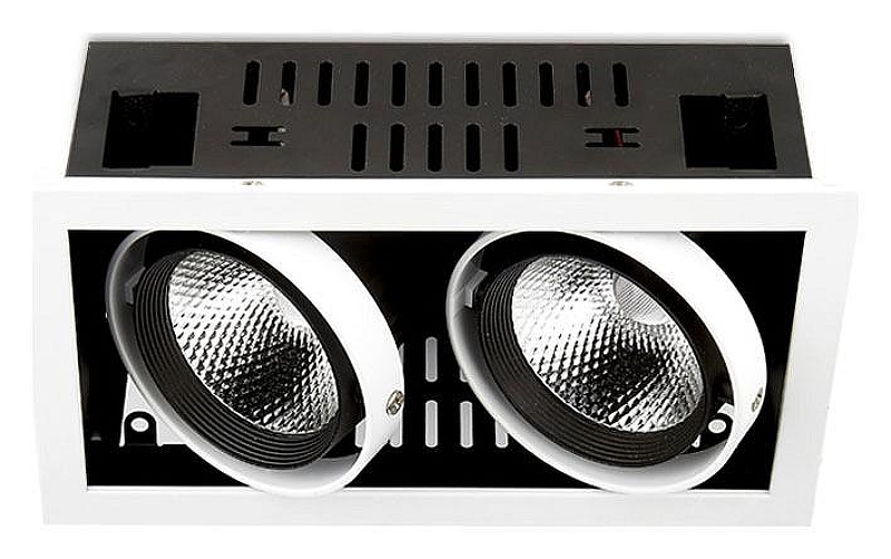 Встраиваемый светильник Ambrella Light T T812 BK/CH 2*12W 4200K 