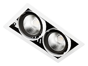 Встраиваемый светильник Ambrella Light T T812 BK/CH 2*12W 4200K цвет Белый, Черный-1