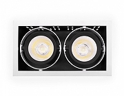 Встраиваемый светильник Ambrella Light T T812 BK/CH 2*12W 4200K цвет Белый, Черный-3