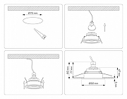 Встраиваемый светильник Ambrella Light TN TN102825 цвет Золото, Черный-6
