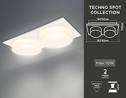 Встраиваемый светильник Ambrella Light TN TN1317 цвет плафона/подвески Белый, цвет арматуры Белый-1