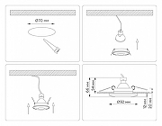 Встраиваемый светильник Ambrella Light TN TN3200 цвет плафона/подвески Белый, цвет арматуры Белый-5