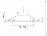 Встраиваемый светильник Ambrella Light TN TN52338 цвет Белый, Золото-7
