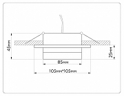 Встраиваемый светильник Ambrella Light TN TN52422 цвет плафона/подвески Черный, цвет арматуры Черный-7