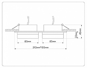 Встраиваемый светильник Ambrella Light TN TN52424 цвет плафона/подвески Черный, цвет арматуры Черный-8