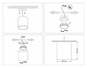 Накладной светильник Ambrella Light TN TN5303 цвет плафона/подвески Белый, Черный, цвет арматуры Белый-6