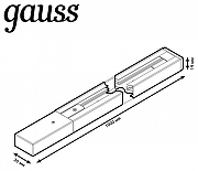 Трек накладной Gauss TR TR101 цвет арматуры Белый-5