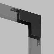 Соединитель угловой L-образный для треков встраиваемых Denkirs Smart TR2108-BK цвет арматуры Черный-1