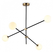 Люстра на штанге Ambrella Light TR TR2507 цвет плафона/подвески Белый, цвет арматуры Латунь, Черный