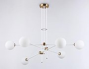 Люстра на штанге Ambrella Light TR TR2521 цвет плафона/подвески Белый, цвет арматуры Белый, Латунь-1