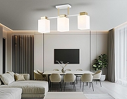 Люстра на штанге Ambrella Light TR TR303045 цвет плафона/подвески Белый, цвет арматуры Белый, Золото-4