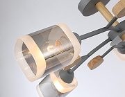 Люстра на штанге Ambrella Light TR TR3033233 цвет плафона/подвески Светло-серый, Белый, цвет арматуры Серый-3