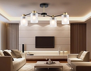 Люстра на штанге Ambrella Light TR TR303324 цвет плафона/подвески Белый, цвет арматуры Золото, Черный-6