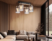 Люстра Ambrella Light TR TR3033249 цвет плафона/подвески Светло-серый, цвет арматуры Коричневый, Черный-5