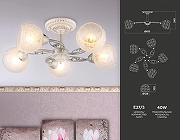 Люстра на штанге Ambrella Light TR TR3062 цвет плафона/подвески Белый, Прозрачный, цвет арматуры Белый, Серебро-7