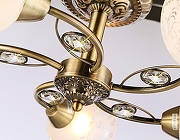 Люстра на штанге Ambrella Light TR TR3064 цвет плафона/подвески Белый, Прозрачный, цвет арматуры Бронза-4