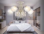 Люстра на штанге Ambrella Light TR TR3066 цвет плафона/подвески Белый, цвет арматуры Белый, Золото-7