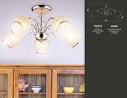 Люстра на штанге Ambrella Light TR TR3189 цвет плафона/подвески Белый, цвет арматуры Золото-4