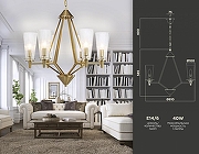 Люстра Ambrella Light TR TR3231 цвет плафона/подвески Прозрачный, цвет арматуры Латунь-2