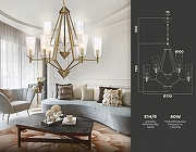 Люстра Ambrella Light TR TR3233 цвет плафона/подвески Прозрачный, цвет арматуры Латунь-2