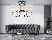 Люстра Ambrella Light TR TR3243 цвет плафона/подвески Белый, Прозрачный, цвет арматуры Хром-7