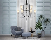 Люстра Ambrella Light TR TR3249 цвет плафона/подвески Белый, Прозрачный, цвет арматуры Хром-8