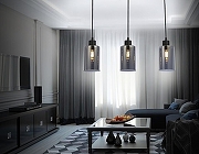 Подвесной светильник Ambrella Light TR TR3698 цвет плафона/подвески Светло-серый, цвет арматуры Черный-4