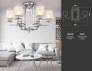 Люстра Ambrella Light TR TR4418 цвет плафона/подвески Белый, Прозрачный, цвет арматуры Прозрачный, Хром-2