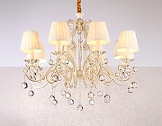 Люстра Ambrella Light TR TR4561 цвет плафона/подвески Белый, Прозрачный, цвет арматуры Бежевый, Золото-1