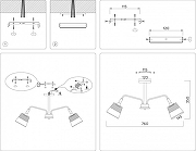 Люстра на штанге Ambrella Light TR TR4738 цвет плафона/подвески Белый, Прозрачный, цвет арматуры Белый, Коричневый-5