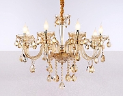 Люстра Ambrella Light TR TR4907 цвет плафона/подвески Янтарный, цвет арматуры Золото, Прозрачный-1